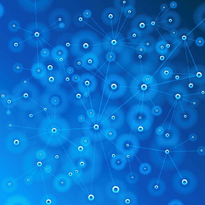 vibrant blue network background