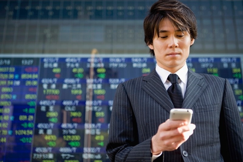 Businessman on mobile phone