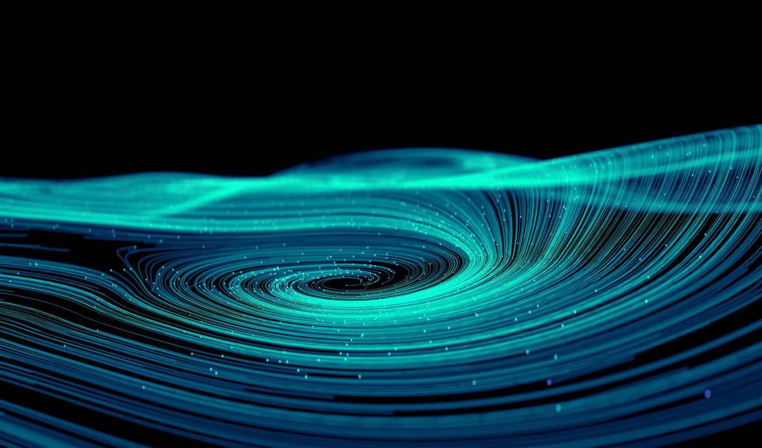 abstract black data swirls