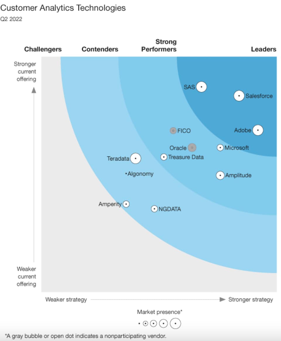 Forrester Wave: Customer Analytics Technologies Q3 2022 graphic