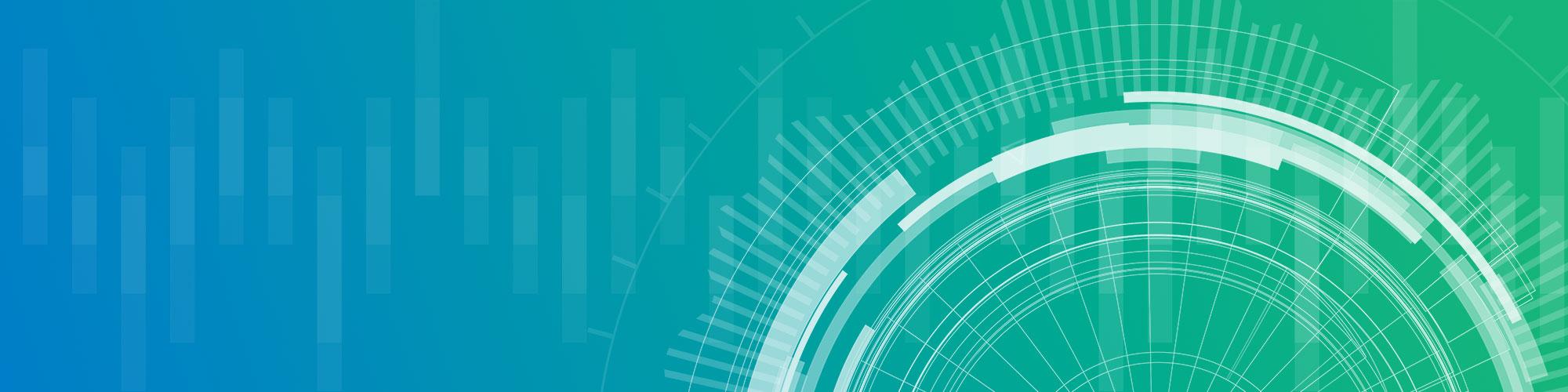 blue and green gradient with data shapes blue and green gradient with data shapes