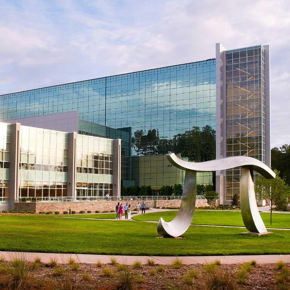 SAS building C and Pi sculpture