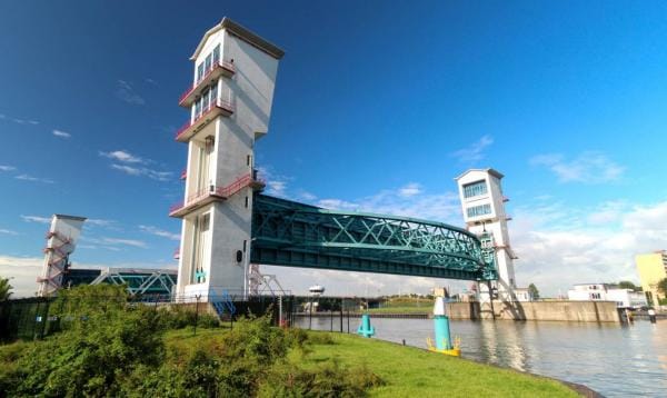 Hollandse IJssel storm surge barrier in the Netherlands