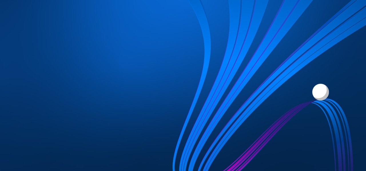 dark blue background with pink and blue ribbons and white ball dark blue background with pink and blue ribbons and white ball