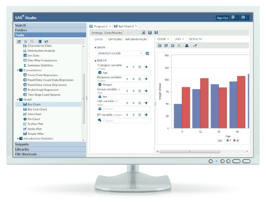 Screenshot of SAS OnDemand for Academics