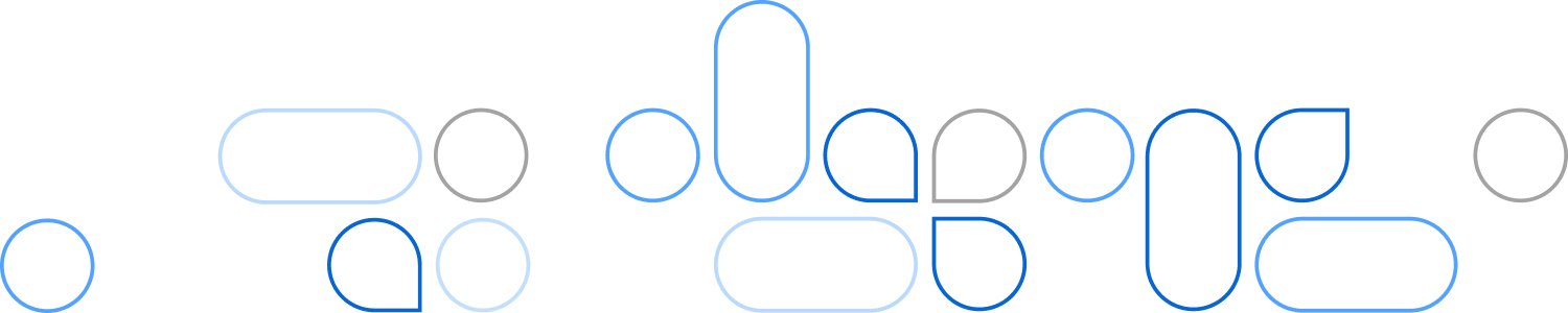Transparent background with gray and blue circle, capsule and pill shapes